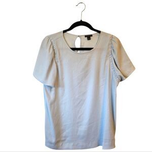 Ann Taylor Women's Light Blue Flowy Blouse Size LP